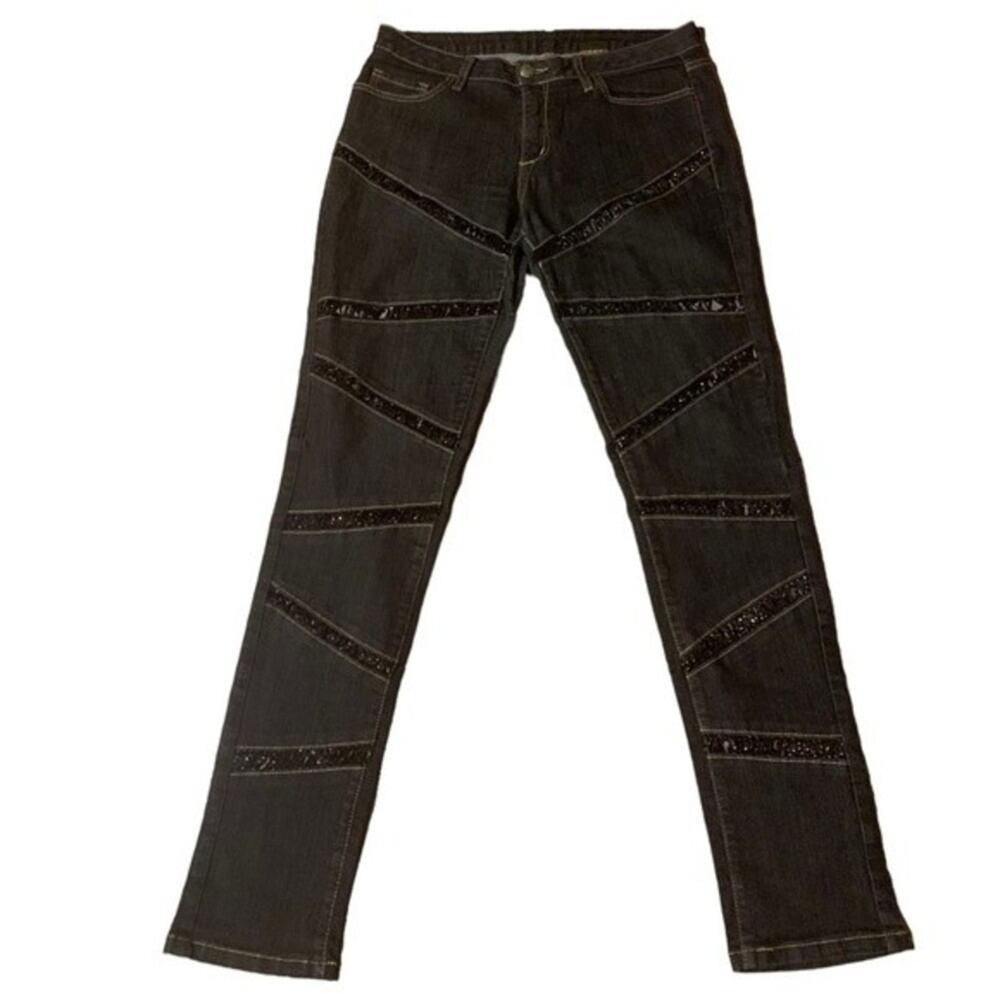 Encore‎ Jeans Decorative Cut Out Dark Wash Size 13
